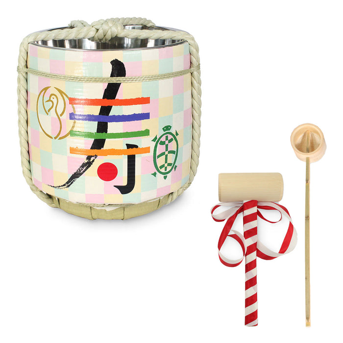 Stainless Sake-Barrel set / Kotobuki Chidorigoshi / Medium 15