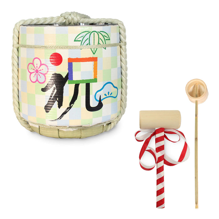 Stainless Sake-Barrel set / Iwai Chidorigoshi / Medium 15
