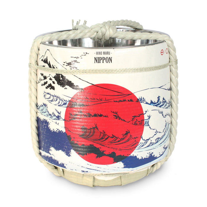 Stainless Sake-Barrel / Hinomaru NIPPON (left Mt.Fuji) / Medium 15