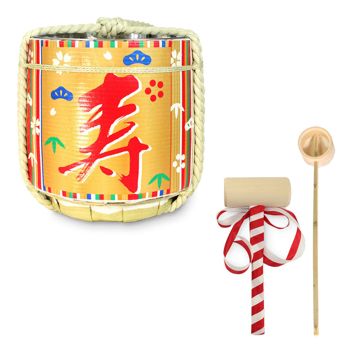 Stainless Sake-Barrel set / Goshoku-Takijima(congratulation) / Small 7