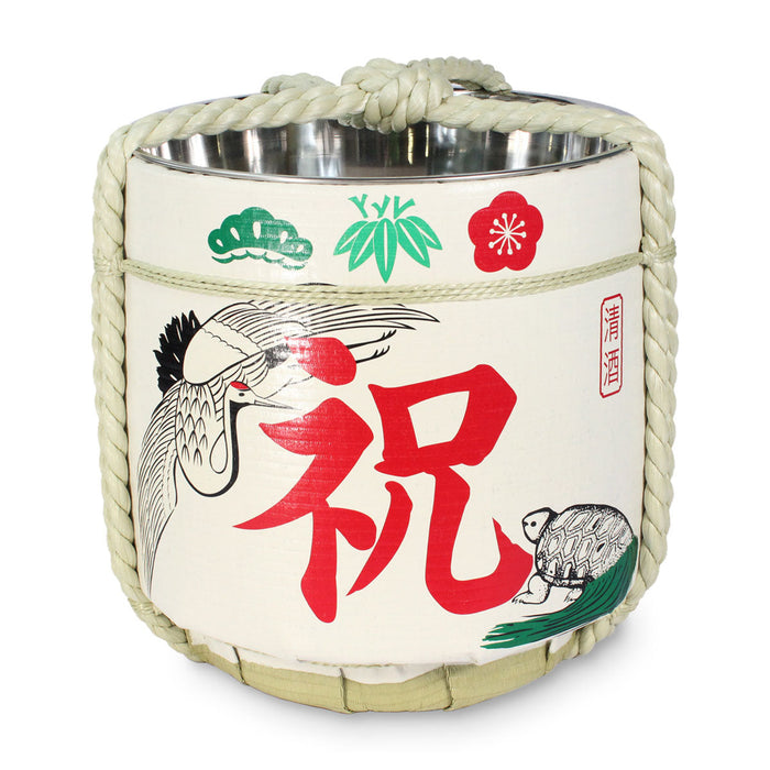 Stainless Sake-Barrel / Iwai (tsuru kame) / Small 7
