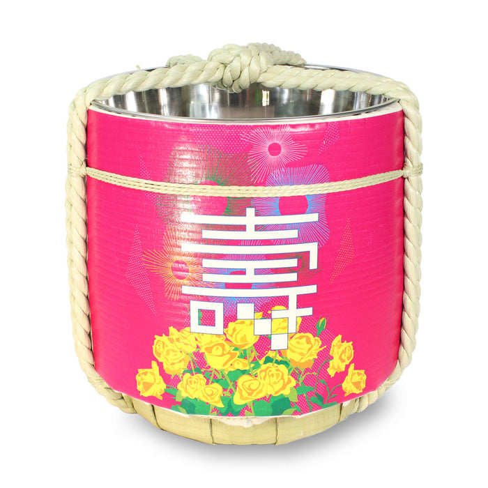 Stainless Sake-Barrel / Kotobuki(hanakazari) / Large 27