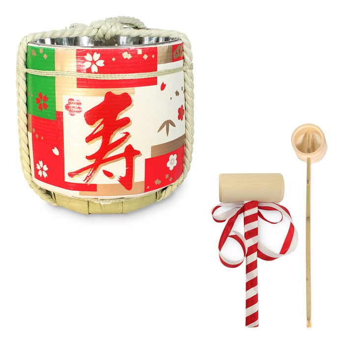 Stainless Sake-Barrel set / Kotobuki(sanga) / Medium 15