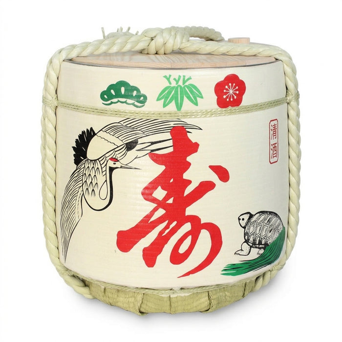 Stainless Sake-Barrel /  Kotobuki (tsuru kame)