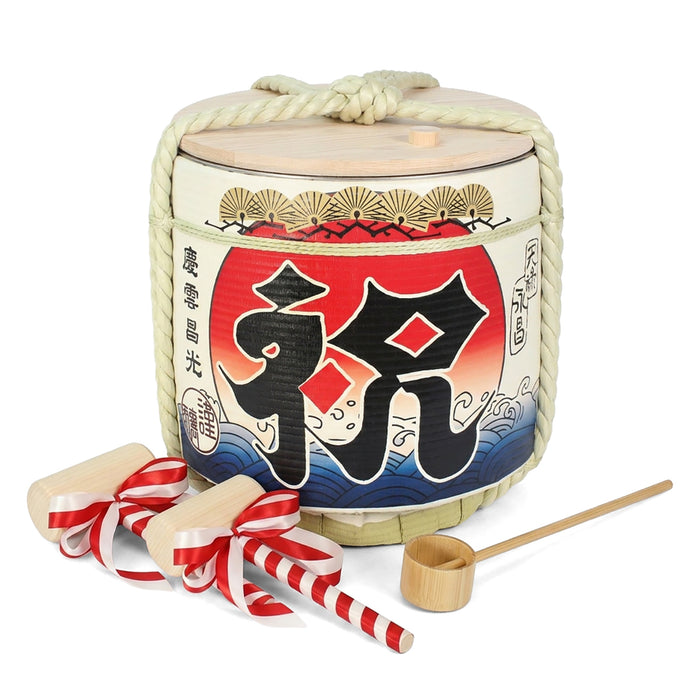 Stainless Sake-Barrel set / Hinode