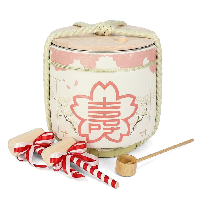 Stainless Sake-Barrel set / Sakuramori