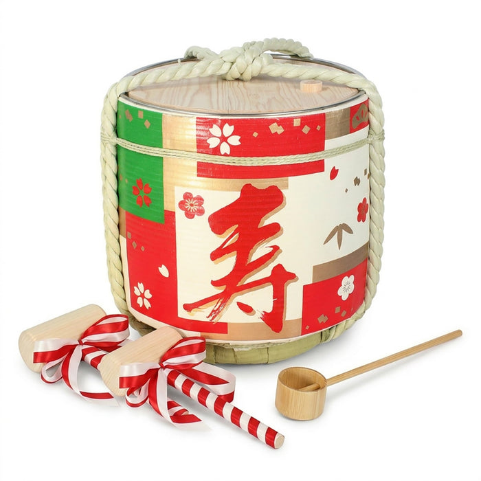 Stainless Sake-Barrel set / Kotobuki(sanga)