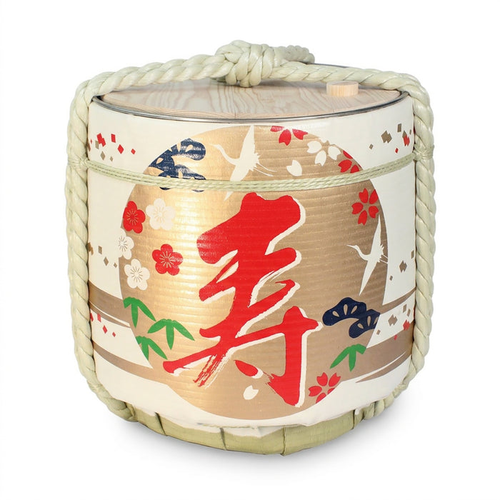 Stainless Sake-Barrel /  Tobitsuru (celebration)