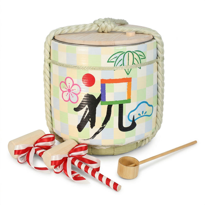 Stainless Sake-Barrel set /  Iwai Chidorigoshi