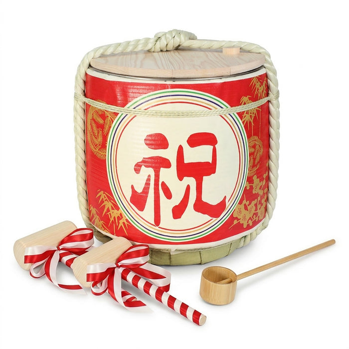 Stainless Sake-Barrel set /  Iwai