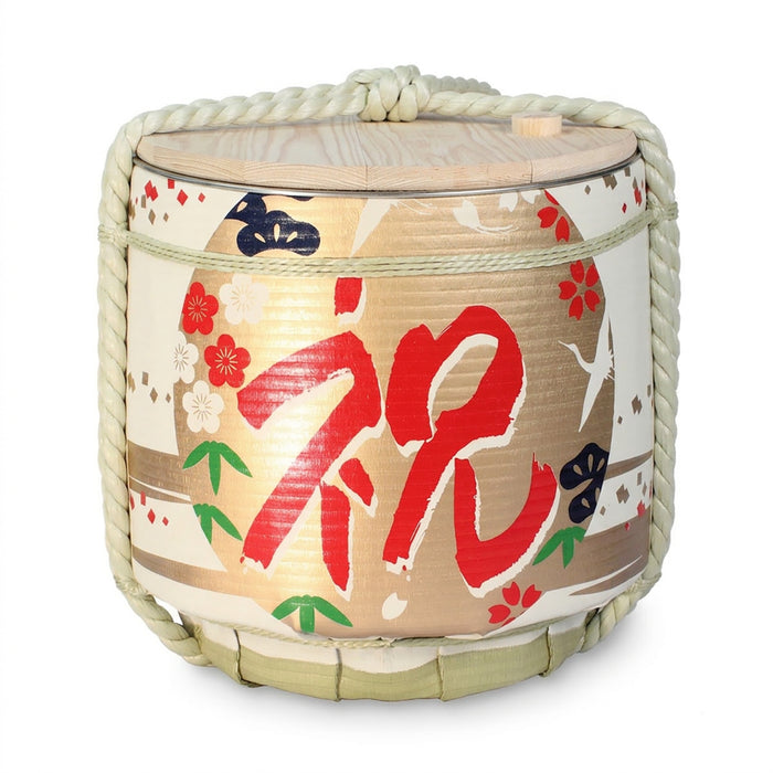 Stainless Sake-Barrel /  Tobitsuru (congratulation)
