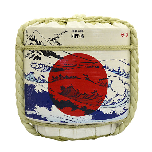 Display Sake-Barrel / half Type / Nippon(Mt.Fuji in left)