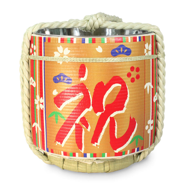 Stainless Sake-Barrel / Goshoku-Takijima(celebration) / Large 27