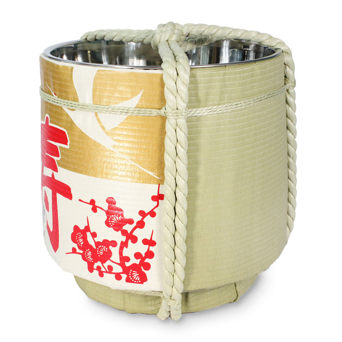 Stainless Sake-Barrel set /  Kotobuki (gold) / Large 27