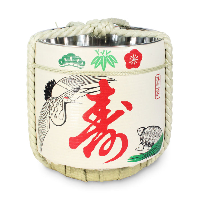 Stainless Sake-Barrel /  Kotobuki (tsuru kame) / Large 27