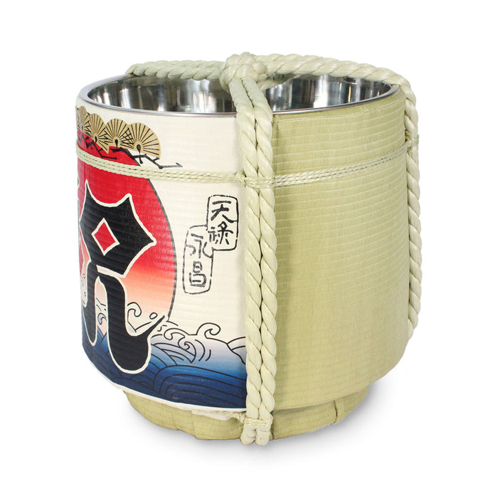 Stainless Sake-Barrel set / Hinode / Large 27